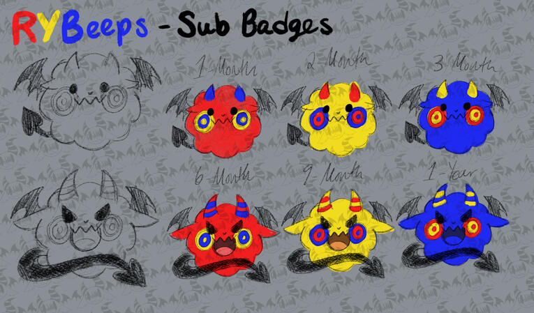 Goshikko Rybiis Twitch Sub Badges