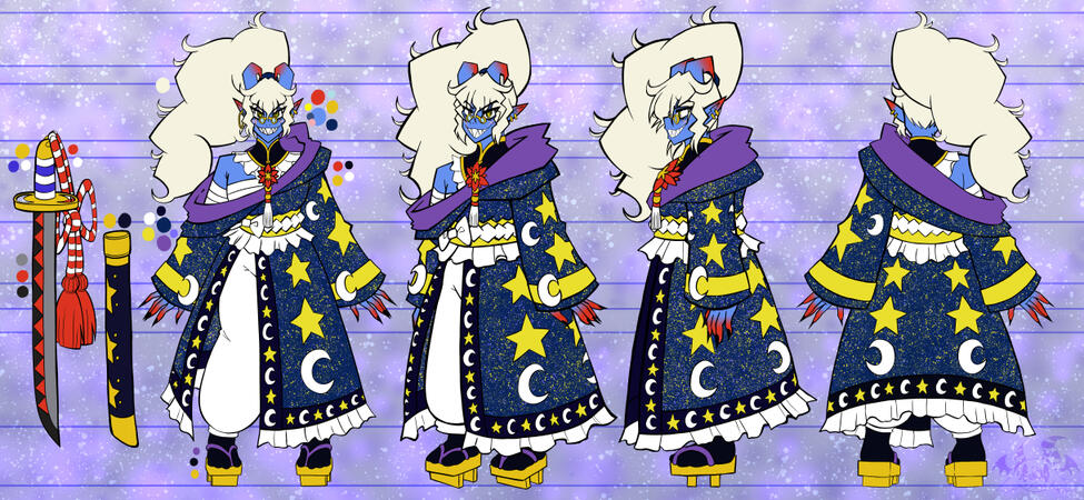 Zaltia (Ren) Character Design Ref Sheet Commission 2023